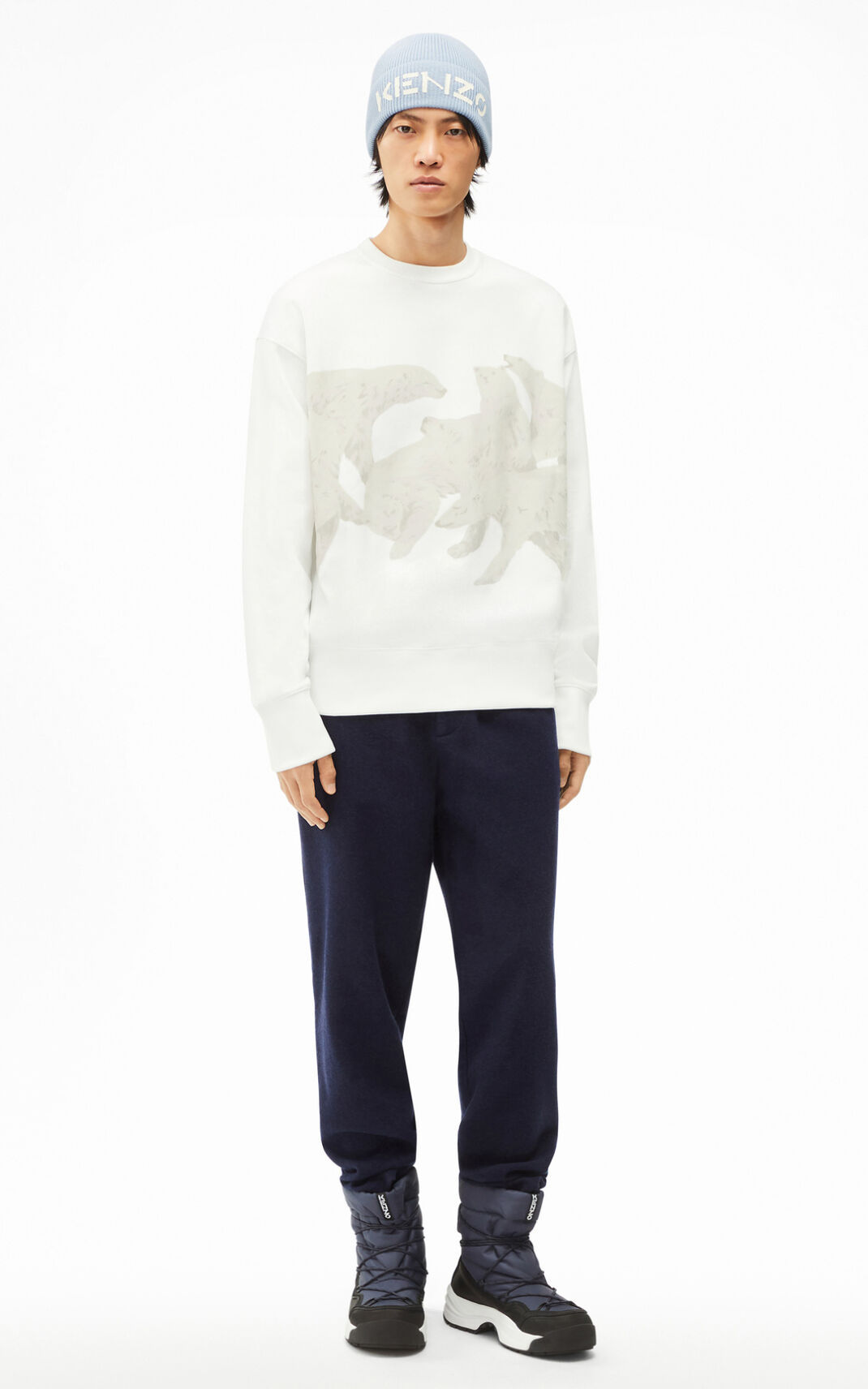 Kenzo The Vinter Capsule Polar Bear Sweatshirt Herre - Hvide DK-957786